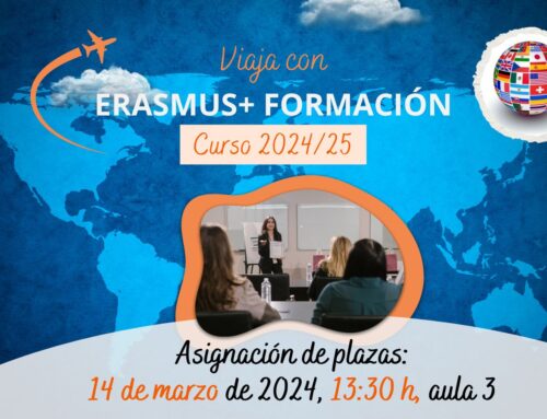 Asignación de plazas Erasmus+ Formación, curso 2024/25