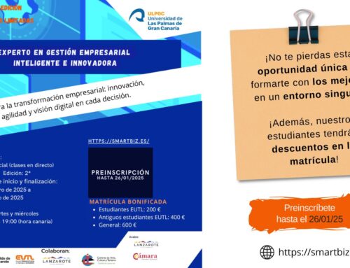 Abierta la Preinscripción para la 2ª Edición del Posgrado “Experto Universitario en Gestión Empresarial Inteligente e Innovadora”