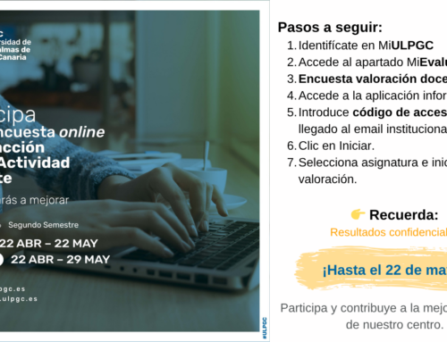 Participa en la encuesta online: Satisfacción con la Actividad Docente
